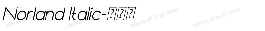 Norland Italic字体转换